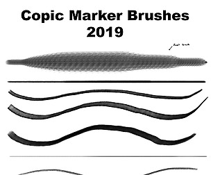 "Copic" Marker Brushes 2019