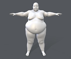 Middle poly female basemesh - 2