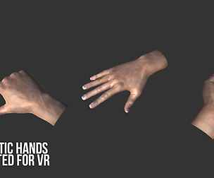 Realistic Hands - animated for VR