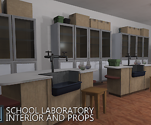 School laboratory - interior and props