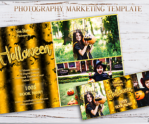 Halloween mini session template
