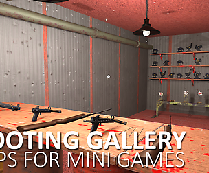 Shooting gallery - props for mini games