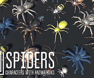 Spiders - characters with animations
