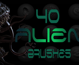 Zbrush + Blender Alien VDM Brush