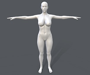 Middle poly female basemesh - 4