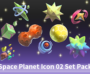 Space Planet Icon 02 Set Pack
