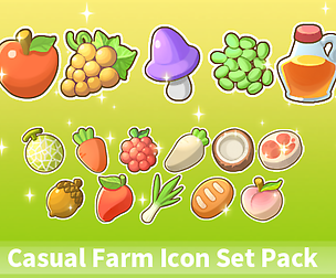 Casual Farm Icon Set Pack
