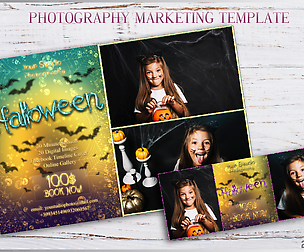 Halloween mini session template timeline