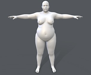 Middle poly female basemesh - 5