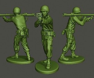 American soldier ww2 Shoot Stand A4