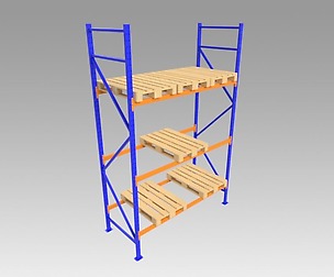 Shelves with Euro pallet