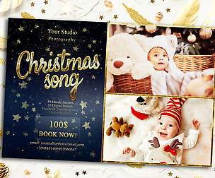 Christmas song Mini Session Template