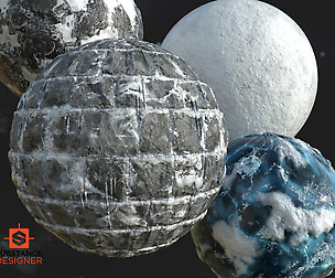 Ice and Snow Substance Pack .sbs .sbsar
