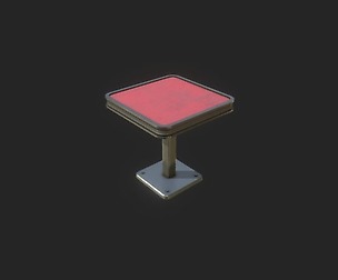 Props . Stylized Diner Table