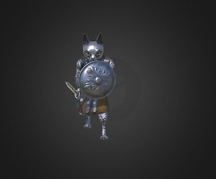 Cat Warrior Character