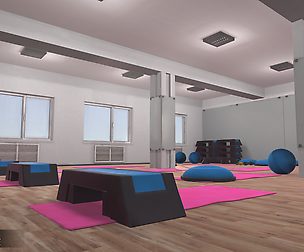 Fitness hall - interior and props