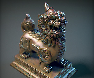 Lion Qilin (Kirin) Statue