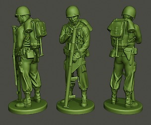 American soldier ww2 looking Bazooka A4