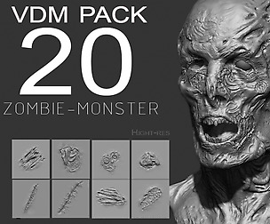 Zbrush - Zombie/Monster VDM PACK
