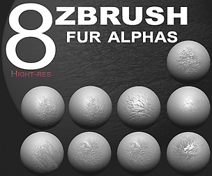 ZBRUSH - 2K FUR ALPHA PACK