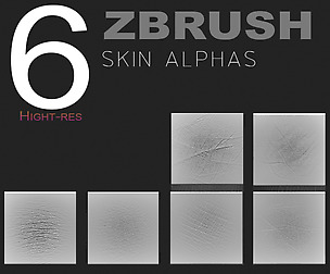6 HQ ALPHA SKIN - ZBRUSH