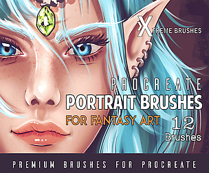 Procreate Fantasy Portrait Brushes!