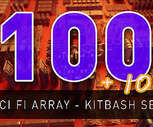 Sci Fi Array - 100 + 100 Pieces Kitbash Set