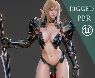 Elf Swordmaster - Game Ready