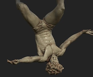 Falling 3D Model - male anatomy