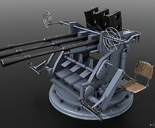 Japanese Type 96 25mm triple gun