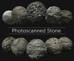 Photoscanned Stone Substance Materials