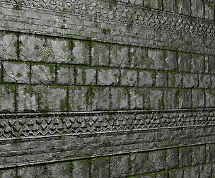 Mayan Jungle Stone Wall Trim Sheet PBR