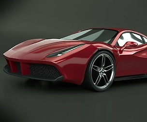 Ferrari 488 GTB restyled sports car