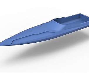 Speed boat hull Scale 1 to 24
