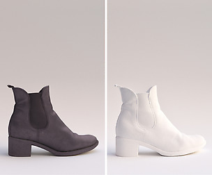 Processed Scan: Leather Ankle Boots