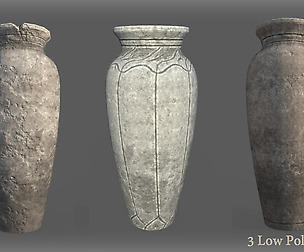 Low Poly Game Vases