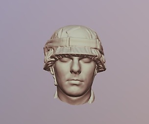 WWII Nazi Soldier 3D Scan of Head