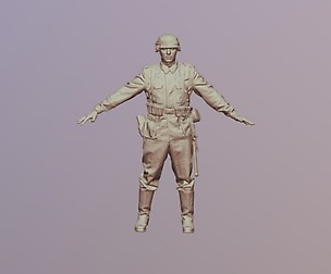 WWII Nazi Soldier 3D Scan of Costume