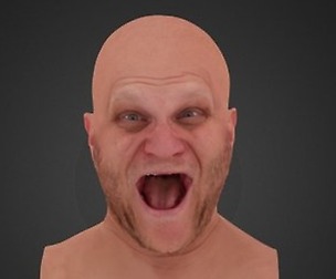 D head scan - Tomas 02 Scream - CLEANED
