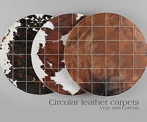Carpet Pack 2 _ Circular Leather Carpets.