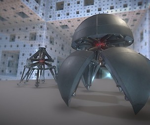 Hydraulical Sphere-Bot Blender 2.8 Version