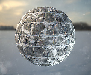 Frozen Stone Wall .sbs .sbsar