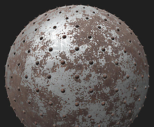 Studded Rusty Metal - PBR Substance