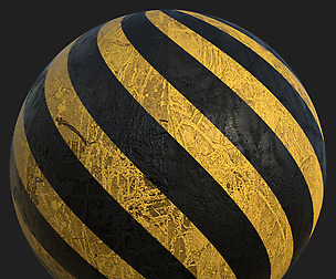 Painted Stripes Concrete - PBR Substance