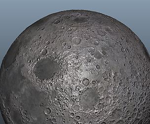 Moon planet - Normal map mid poly - 8K Res