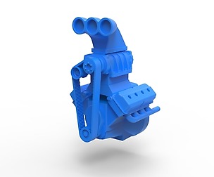 Engine V8 Scale 1 to 24