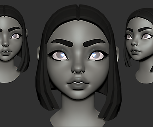 Stylized Girl head