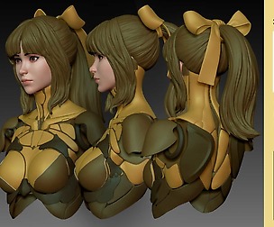 Female Anime Head #4 - Eve