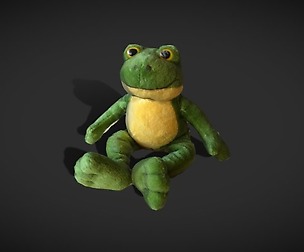 3d Scanned plush frog - LOW POLY