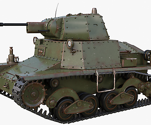 Tank L6 40 Green Ansaldo Fiat Italian Mental Ray